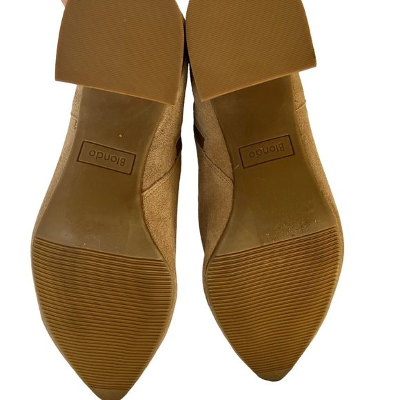 Blondo Tasel Cow Suede Leather Ankle Boots Pointed Toe - Picture 8 of 9